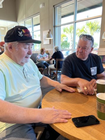 Jim Koslosky and Chris Mattiace at Veterans Coffee