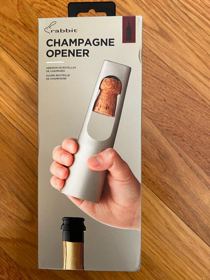 Rabbit Champagne Opener.  Dont struggle when its time to celebrate, let the rabbit open your Champagne or other sparkling drinks!