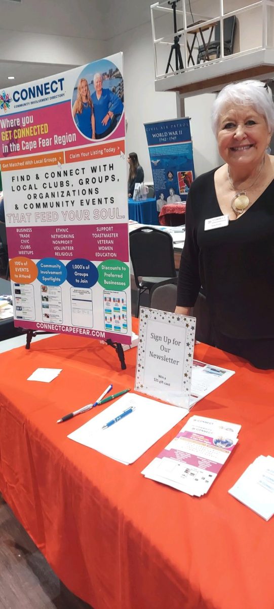 Judy Budd at the CONNECT Community Involvement Table