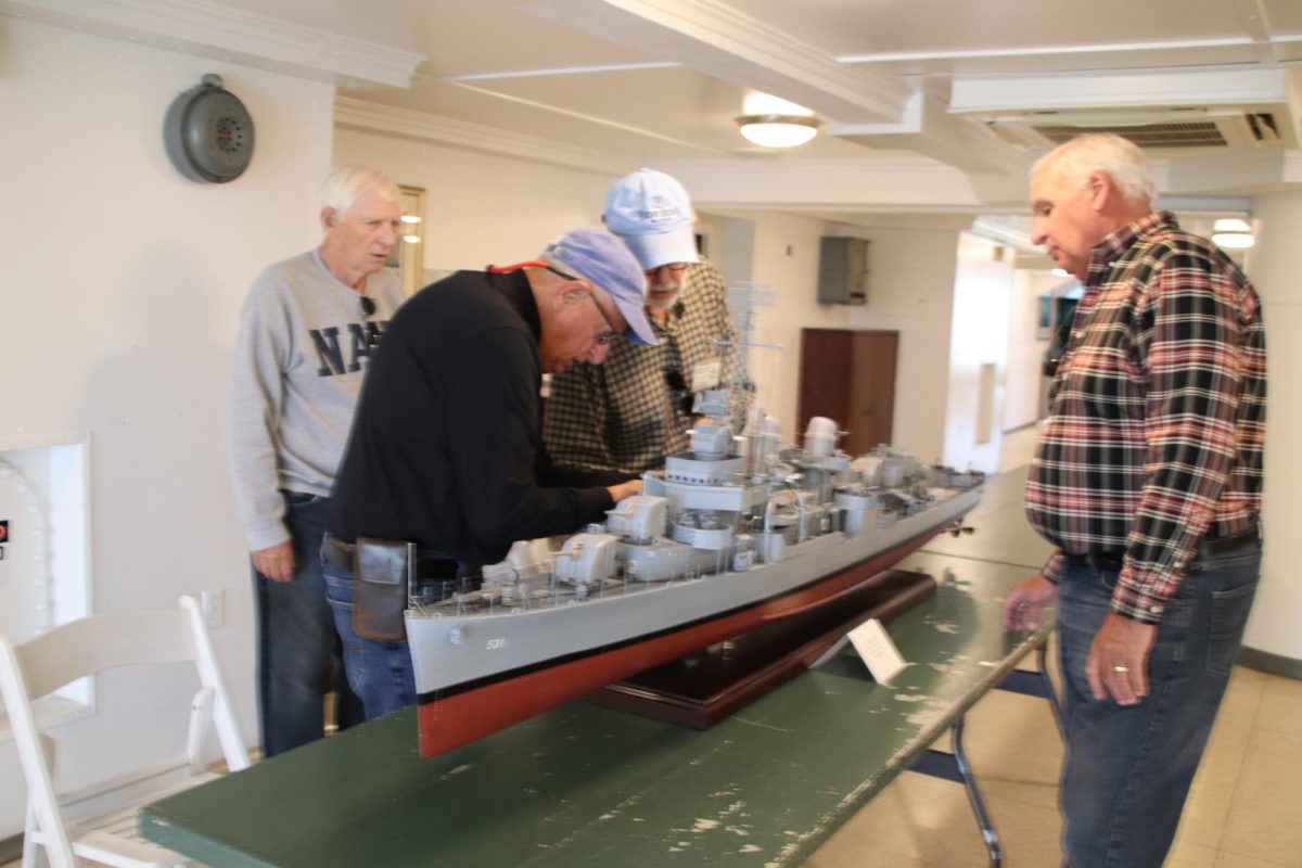 Carefully setting up a model ship