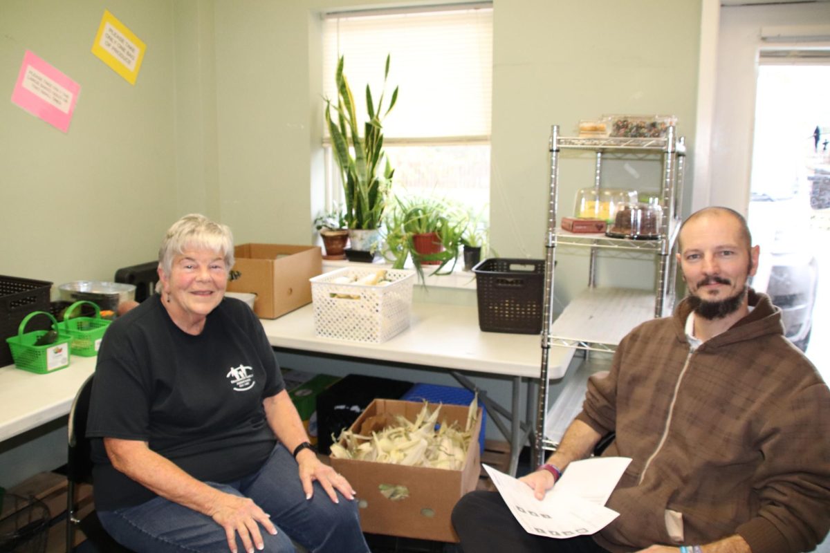 Susan Campbell, Volunteer, and Christopher Rivenbark, Pantry Coordinator, Brunswick Family Assistance, Leland Office